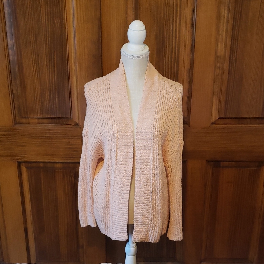 Loft Open Font Peach Cardigan